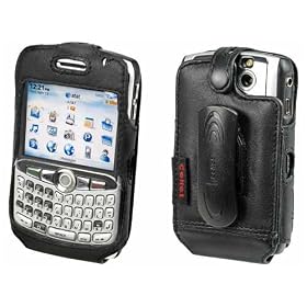 PREMIUM ELITE LAMBSKIN LEATHER CASE (With 2 Interchangable Optional Belt Clips) for RIM BLACKBERRY 8300 CURVE - Retail Packaging