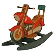 EXP Antique Style Wooden Motorcycle Design Decorative Rocking Horse 39"