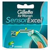 Gillette Sensor Excel For Women Refill Razor Blade Cartridges - 5 Pack