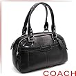 Coach Pentelope Black Pebbled Leather Satchel Handbag
