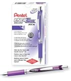 Pentel EnerGel Deluxe RTX Gel Ink Pen, 0.7 Millimeter Metal Tip, Violet Ink, Box of 12 (BL77-V)