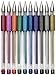 Metallic Gel Pens Set - 40% More Ink for Adult Coloring Books and Art and Crafts with Comfort Grip and Fine Tips - Gel Ink pens for Drawing Writing Scrapbooking and Journaling (Set of 10)
