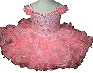 Toddler Lace Crystal   Ball Gown Pageant Dress/Mini Dress 