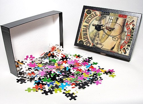 Photo Jigsaw Puzzle of COLUMBIA BICYCLES POSTER. American lithographic advertising poster, c1886 from Granger Art on Demand