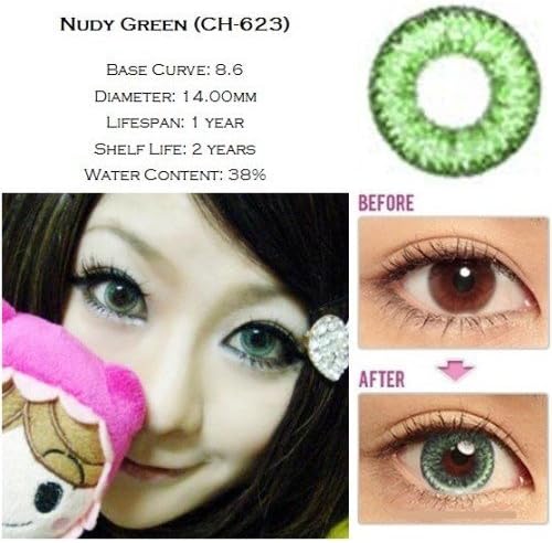 Green Geo Magic 14.0mm Nudy Colored Circle Contact Lenses sold by PRETTYnCUTE