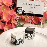 Black and white damask design place card holders