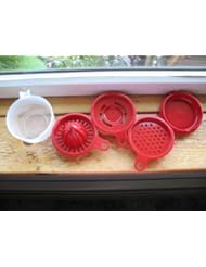 Kitchen: Tupperware Cooks Maid Strainer-reamer-juicer-grater-egg Separator - Red