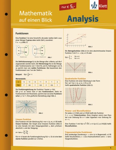 Mathematik auf einen Blick. Analysis