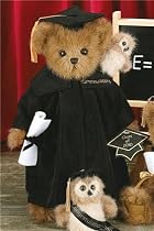 Wise & Guy Bearington Dressed Teddy Bear Graduation Stuffed Animal Gift by Bearington Collection