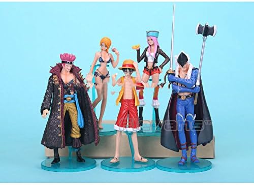 Anime Cartoon One Piece Figures Luffy Jewelry Bonney Eustass Kid X. Drake PVC Action Figures Toys 5pcs/set OPFG401