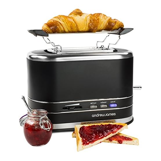 Andrew James Lumiglo Toaster 2 Slice With Warming Rack Defrost