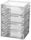 4-Drawer Acrylic Organizer (Clear) (7.25"H x 5.25"W x 4.75"D)