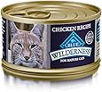 Blue Buffalo Mature Cat Chicken Entree Wet Food, 3 oz Can, Pack of 24