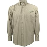 Antigua Oregon Ducks Khaki Matrix Long Sleeve Dress Shirt