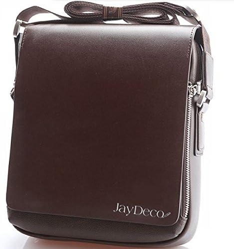 JayDeco Men's Genuine Leather Authentic Shoulder Bag Messenger Bags - Brown