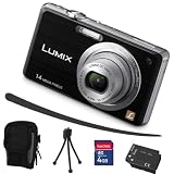 Panasonic Lumix FS11 schwarz + Mega Zubehör ( 4GB + Tasche + 2Akkus + KFZ )