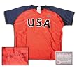 Jennie Finch USA Softball Hand Signed Team USA Olympic Red Jersey