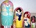Search : Russian Nesting Doll Five Princesses Cinderella Snow White Little Mermaid Ariel Jasmine Barbie 5 Pc / 7 in #7.109