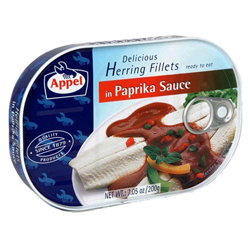 Appel Herring Fillets in Paprika Sauce, 7.05-Ounce Tins (Pack of 10) by Appel