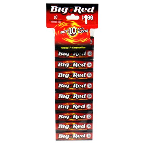 Big Red Cinnamon Sugarless Gum, 5-Stick, 10-Count Packs (Pack of 20) by Cinnamon Sticks