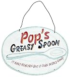 Kitchen & Housewares : Retro 'Pops Greasy Spoon' Metal Wall Sign