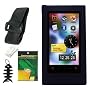 Premium Accessory Bundle Combo For Samsung YP-P3 MP3 Player (8GB, 16GB) Series Combo Pack Includes: Black Silicone Skin Case + Screen Protector + Armband + Belt Clip and Fishbone style Keychain