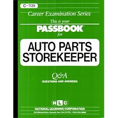 Auto Parts Storekeeper (Passbook for Career Opportunities)