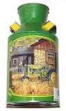 John Deere Milk Can Tin Vase with Removable Top, Art By Michael Humphries