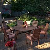 Cabos Collection Round Patio Dining Set - Seats 6