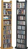 CD/DVD/VHS 280 Multimedia Wall Storage Rack in Oak Finish