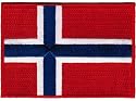 Norway Flag Embroidered Patch Norwegian Iron-On National Emblem