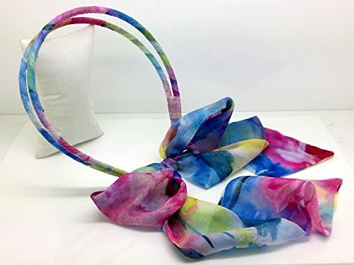 Inspiredbyfashionista Handmade Fashion Floral Hair Band Multi-functional Long Satin Ribbon Headband (3#)