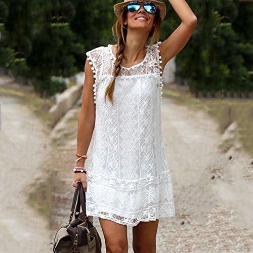 Women's Fashion Summer Style 2015 Sexy Lace Club Floral Crochet Dresses Casual Vestidos De Blanco Mujer T Shirt Encaje HBQ808