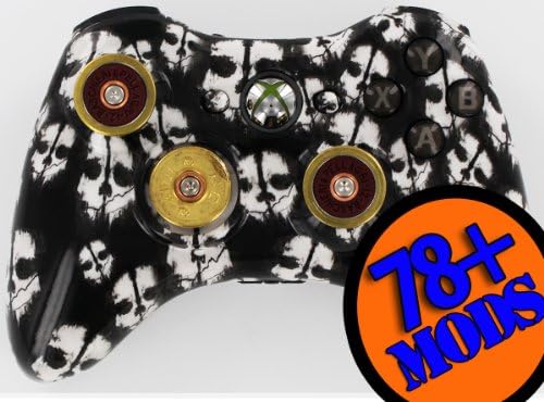 Xbox 360 Modded Controller CALL OF DUTY GHOST WHITE 78+ Mods Arbiter 3.5 + Bullets Thumbstick and D-pad+ FREE Pouch Case