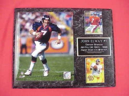 John Elway 2 Card Collector Plaque