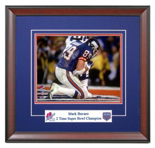 Framed New York Giants Mark Bavaro Autographed 8x10 Photograph During Super Bowl XXI