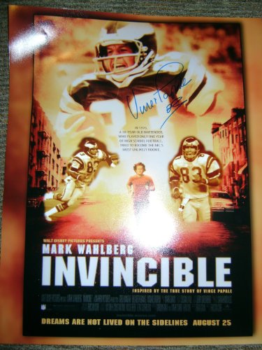 VINCE PAPALE AUTOGRAPHED EAGELS 16X20 PHOTO W/PROOF