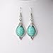 Tagoo Sliver Alloy Tear Turquoise Retro Style Earrings Green