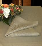 Cloth napkin 22-inch Jacquard Woven in Linen-Cotton, Bisque Color