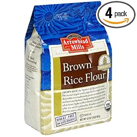 Arrowhead Mills Brown Rice Flour, 2 Pound Bags (Pack of 4)