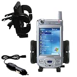 Samsung SGH-i700 Auto Vent Holder with Car Charger - Uses Gomadic TipExchange