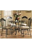 Hand-painted Macinac Dining Set W/ 4 Side Chairs