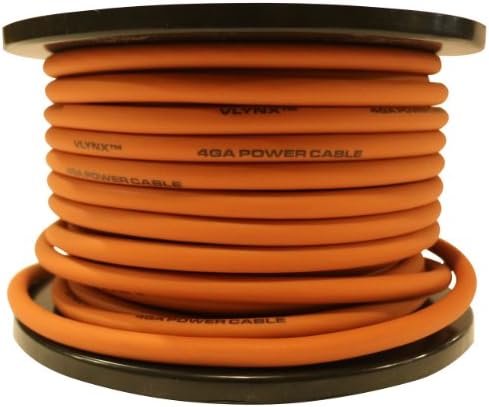 4ga - 20ft 4 Gauge VLYNX Power Cable Wire for Amplifier and Battery Installation