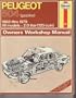 Peugeot 504 Owners Workshop Manual/1968 Thru 1979
