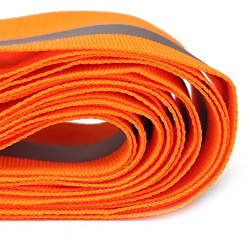 Silver Reflective Tape Safty Strip Sew on Lime Synth Fabric 3 Meters