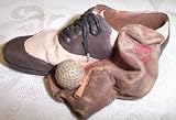 Resin Replicia of Antique Golf Shoe with Golf Club Cover with Ball Paperweight #45126