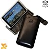 Original Suncase Echt Ledertasche (Lasche mit R�ckzugfunktion) f�r Nokia E7-00 in schwarz