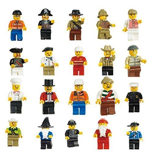 Lanlan Lot of 20 New Minifigures Men People Minifigs
