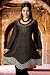 Black Georgette Flair style Kurti Indian Tunic