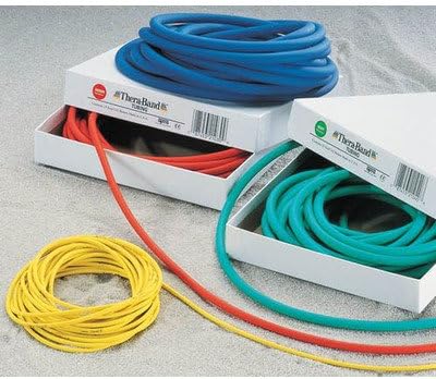 Thera-Band Latex Exercise Tubing, Super Heavy, Silver, 25 ft. Roll